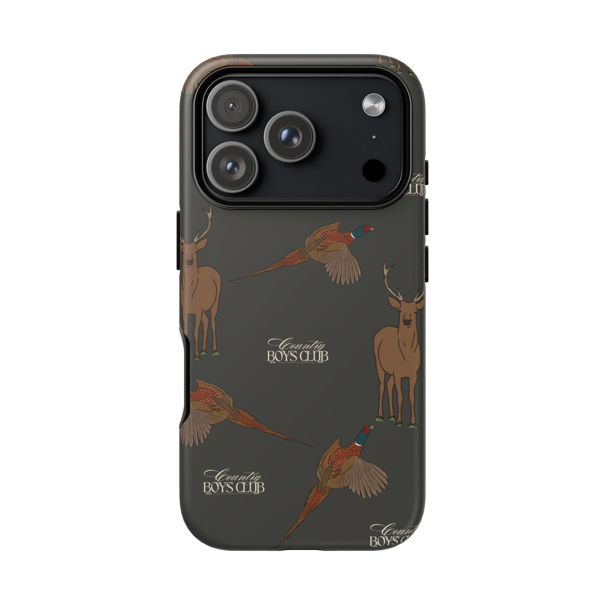 Charcoal 'Boys Stags & Pheasants' Case  | CBC x Country Cases