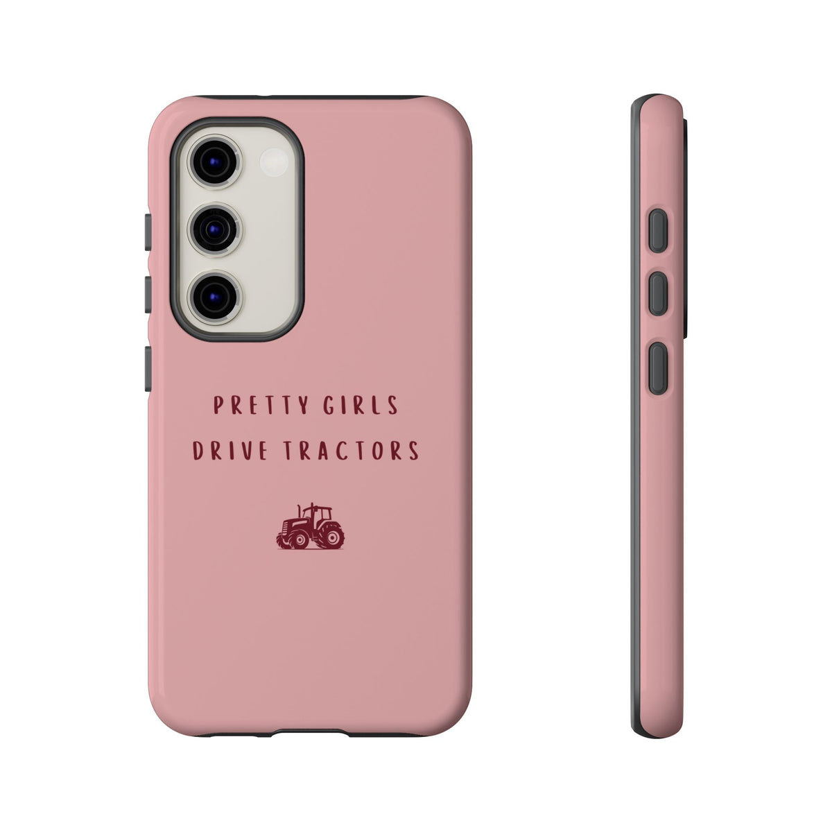 Pink & Burgundy 'Pretty Girls Drive Tractors' Case
