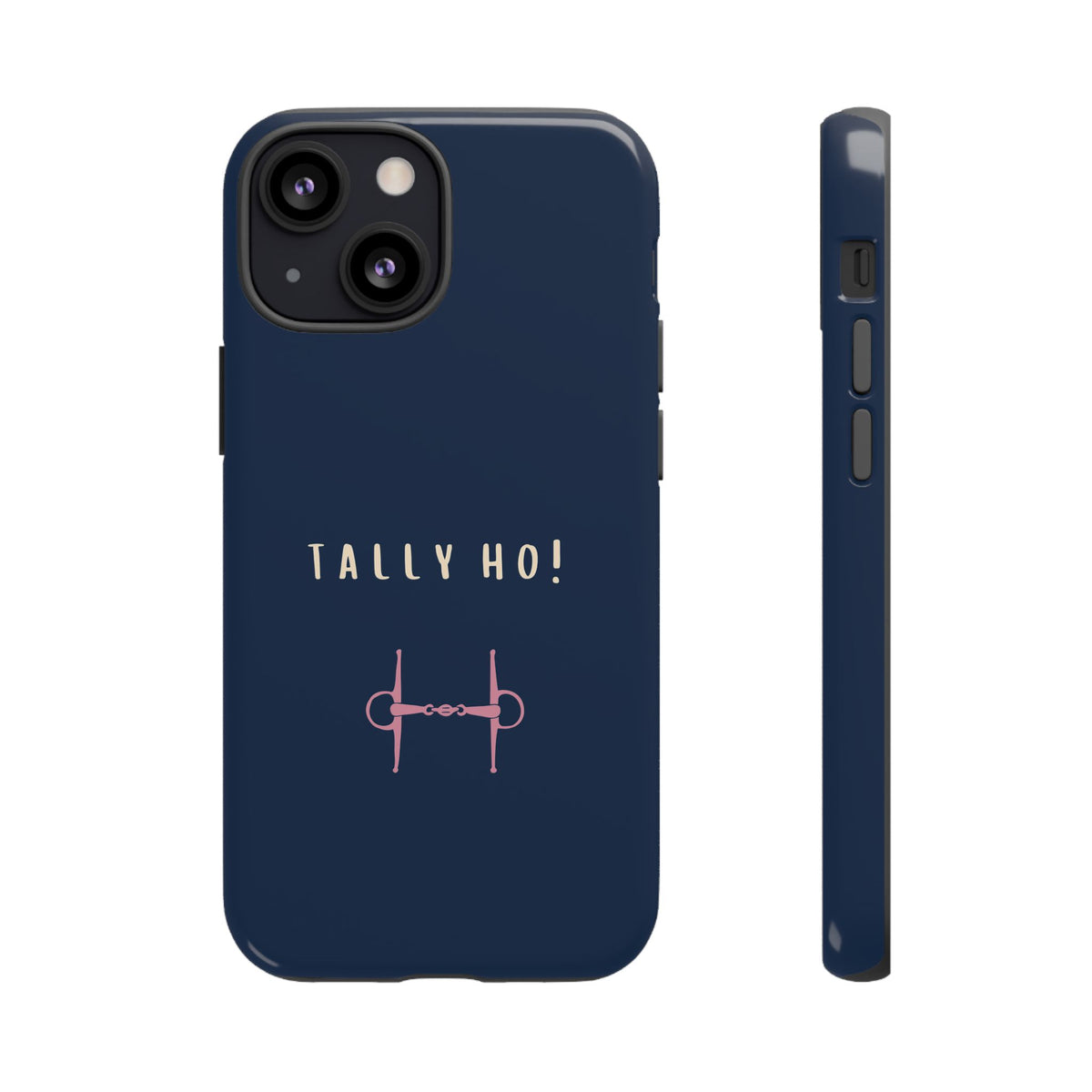 Navy & Pink 'Tally Ho!' (Snaffle)