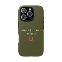 Green & Pink Single & Seeking Acreage Case