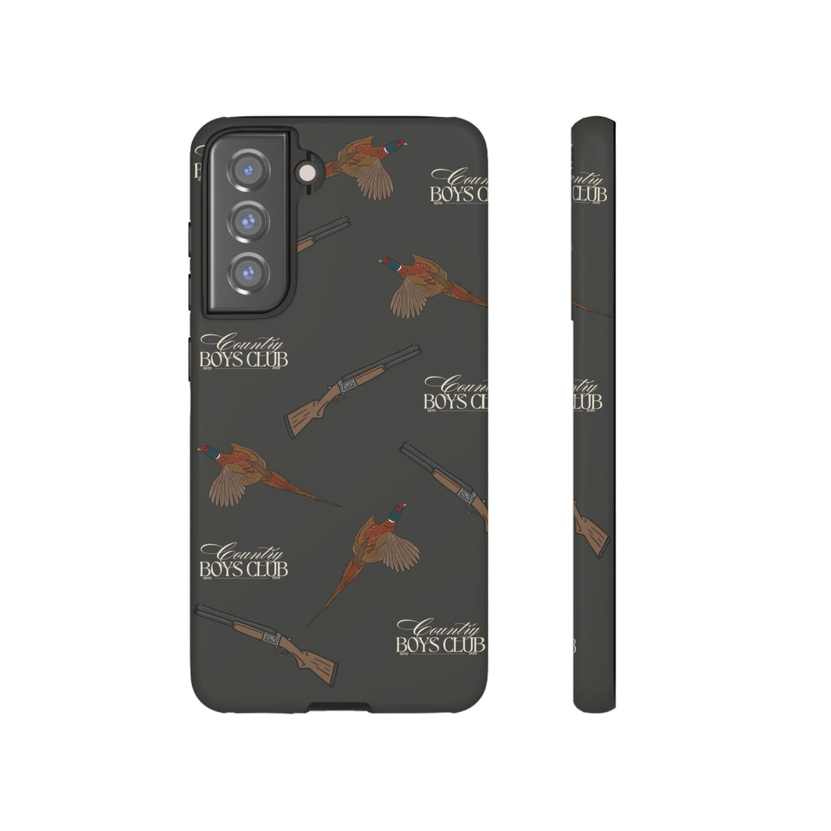 Charcoal 'Boys Pheasants & Shotguns' Case  | CBC x Country Cases