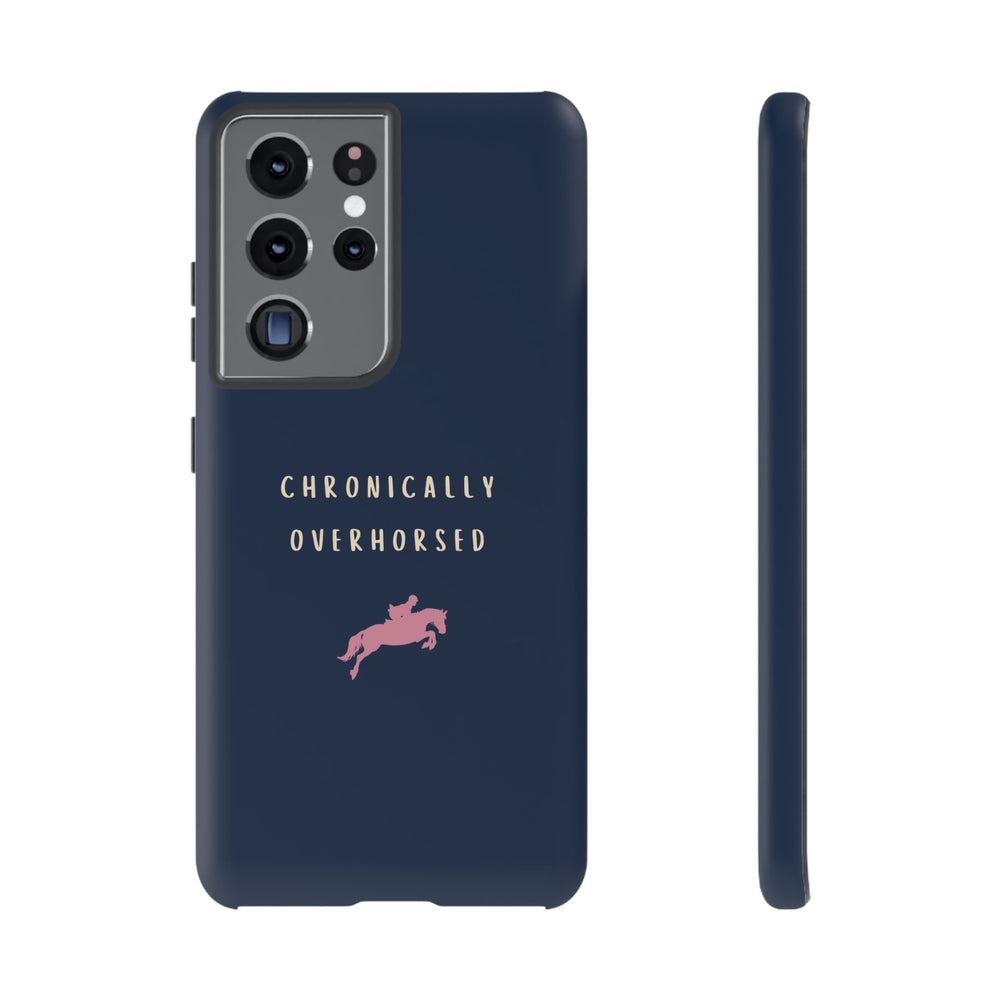 Navy & Pink "Chronically Overhorsed" Case