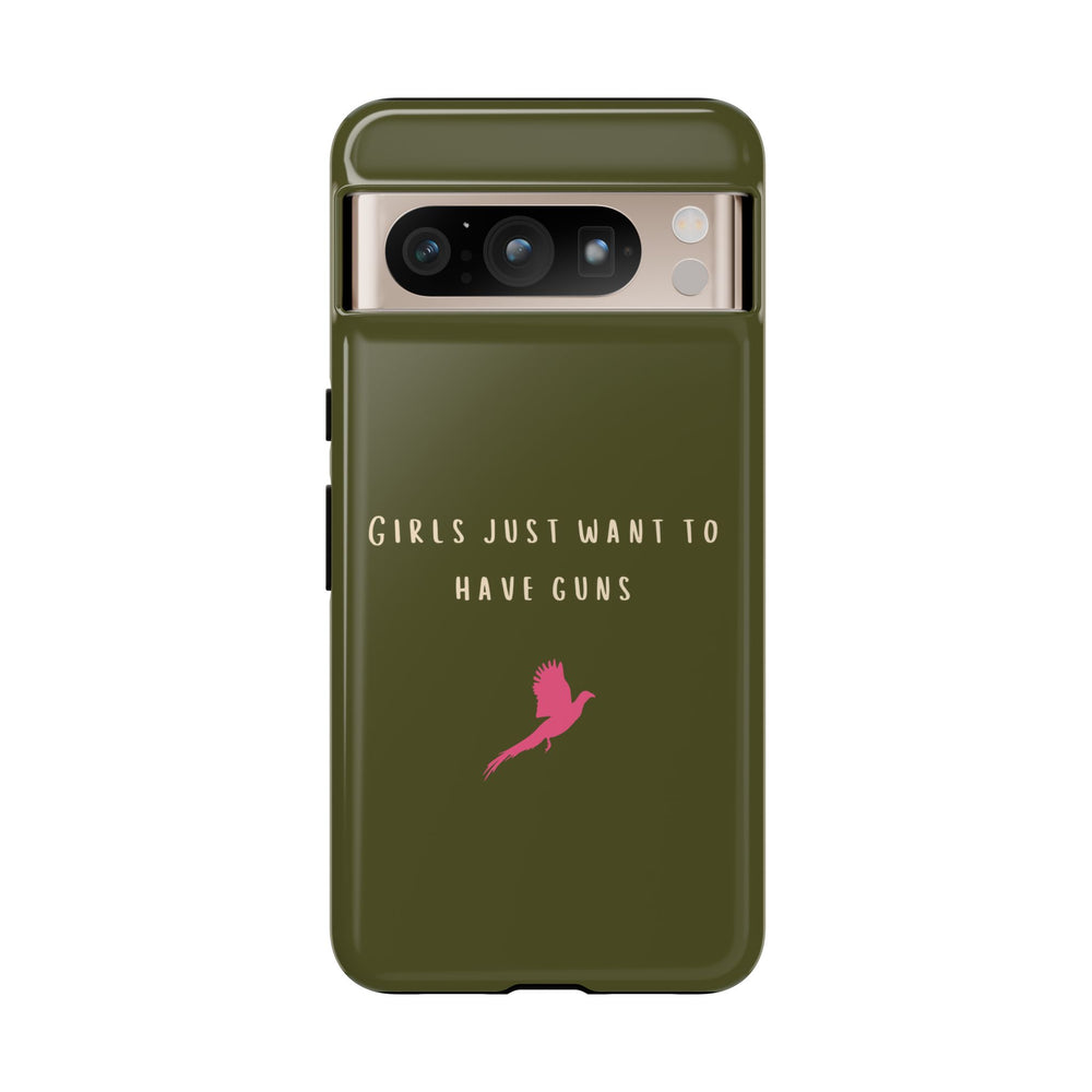 Green & Pink 'Girls Just Want To Have Guns' Case (Pheasant)