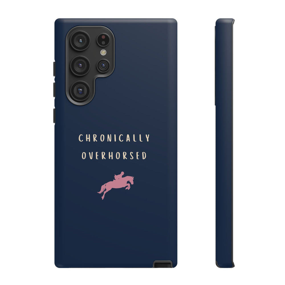 Navy & Pink "Chronically Overhorsed" Case