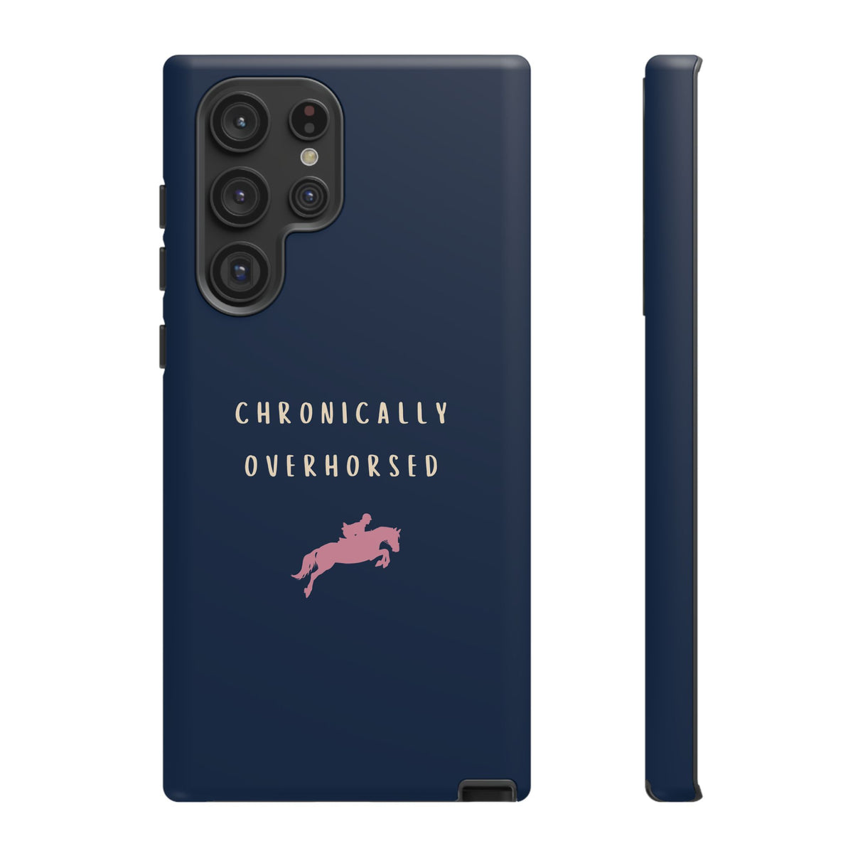 Navy & Pink "Chronically Overhorsed" Case