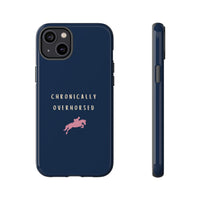 Navy & Pink "Chronically Overhorsed" Case