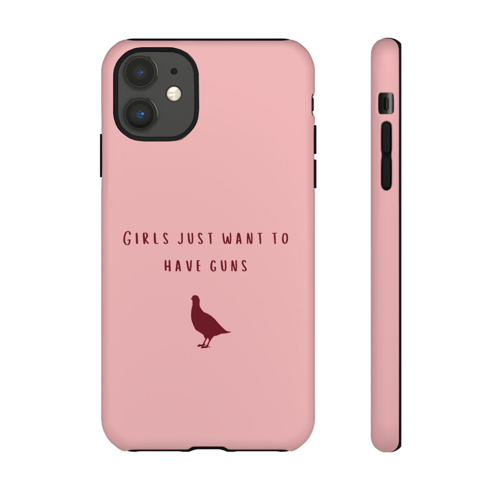 Pink & Burgundy 'Girls Just Want To Have Guns' Case (Partridge)