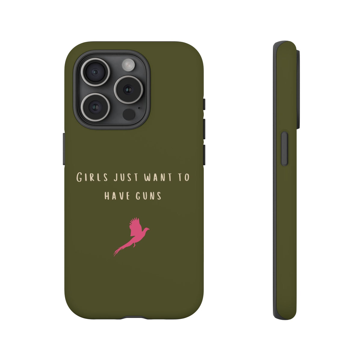 Green & Pink 'Girls Just Want To Have Guns' Case (Pheasant)