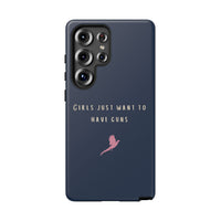 Navy & Pink 'Girls Just Want To Have Guns' Case (Pheasant)