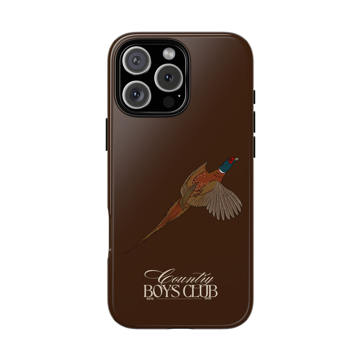 Chestnut Brown 'Country Boys Club Pheasant' Case  | CBC x Country Cases