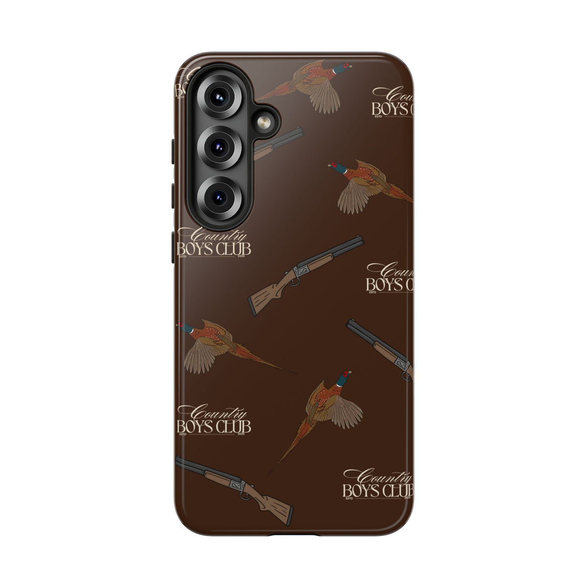 Chestnut Brown 'Boys Pheasants & Shotguns' Case  | CBC x Country Cases