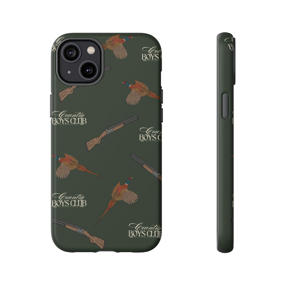 Field Green 'Boys Pheasants & Shotguns' Case  | CBC x Country Cases
