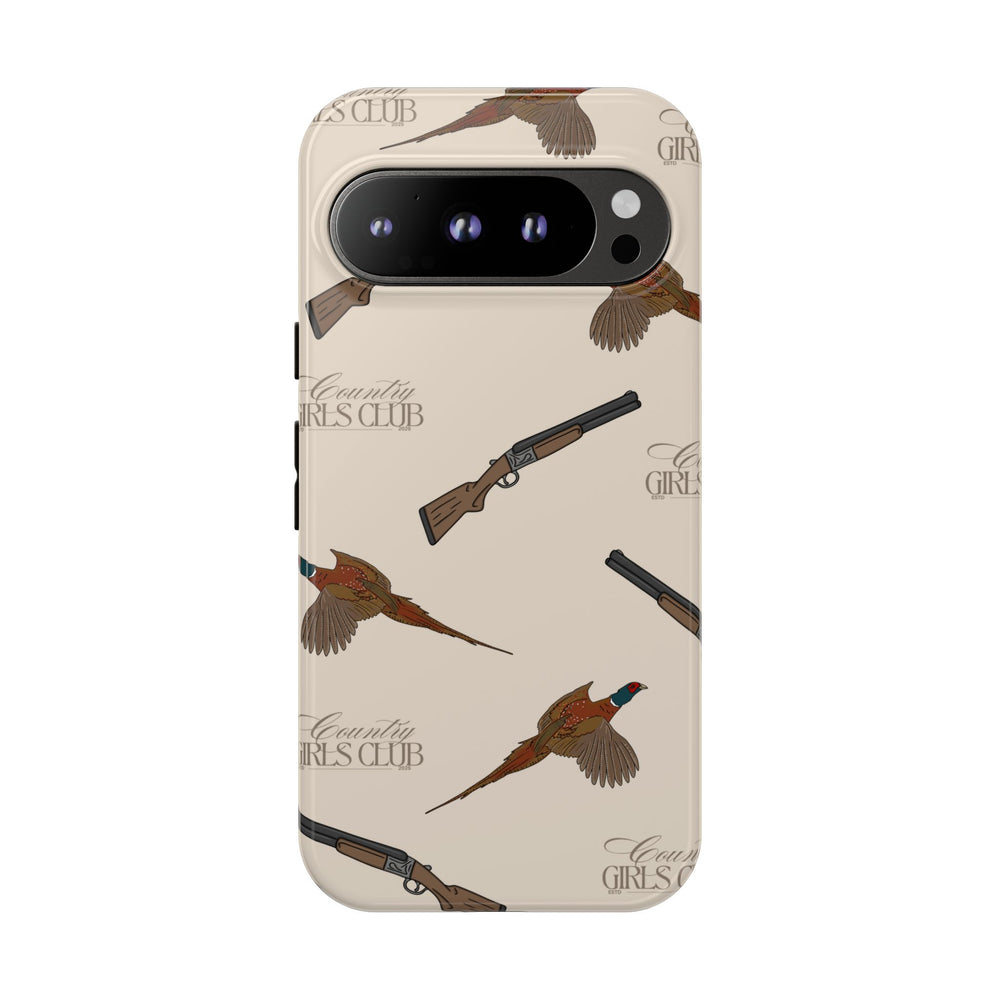 Beige 'Girls Pheasants & Shotguns' Case  | CGC x Country Cases
