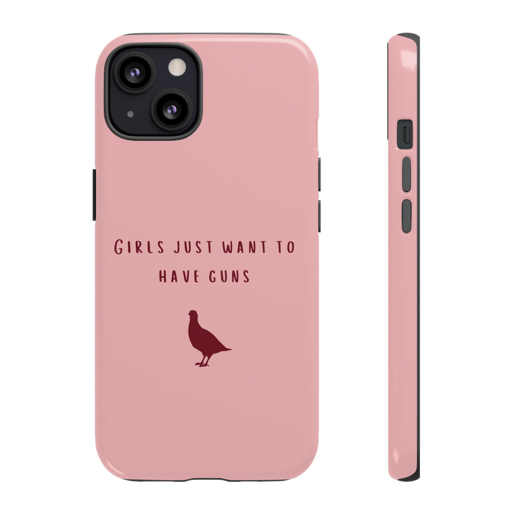 Pink & Burgundy 'Girls Just Want To Have Guns' Case (Partridge)