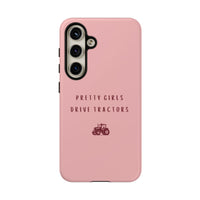 Pink & Burgundy 'Pretty Girls Drive Tractors' Case
