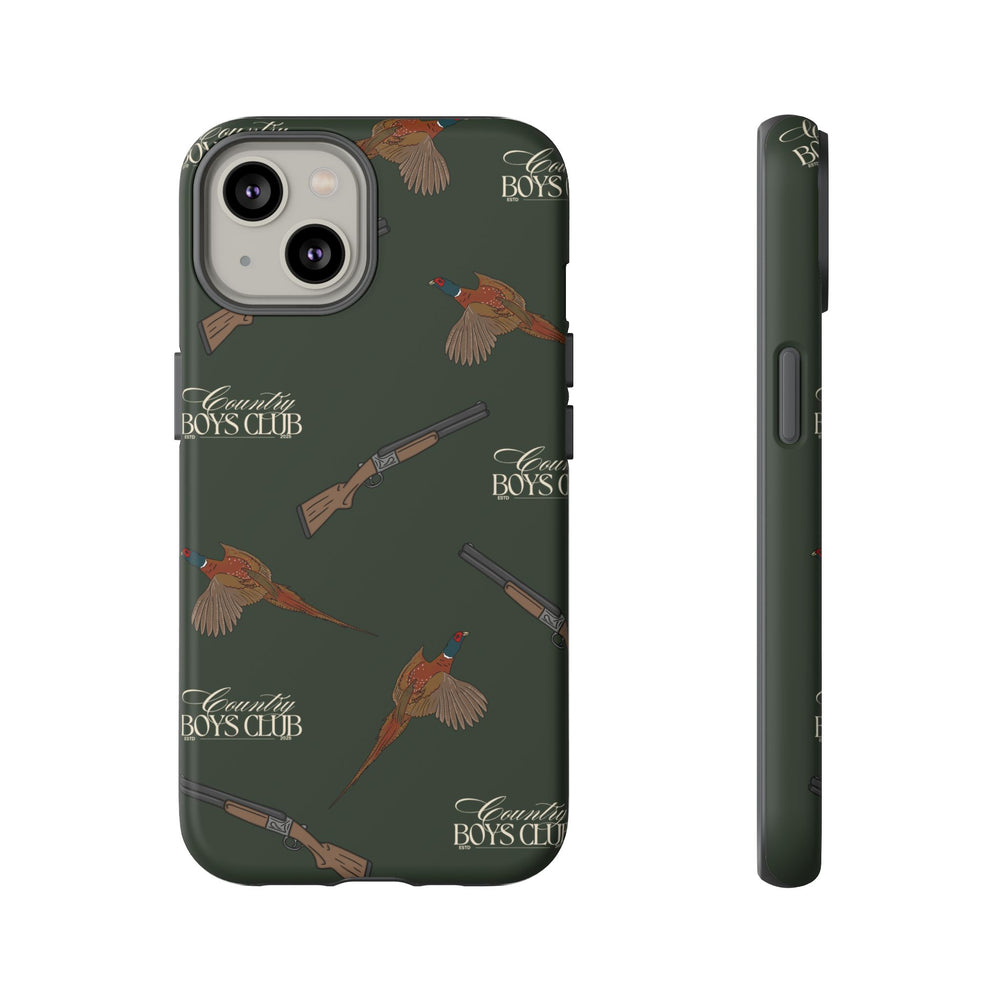Field Green 'Boys Pheasants & Shotguns' Case  | CBC x Country Cases