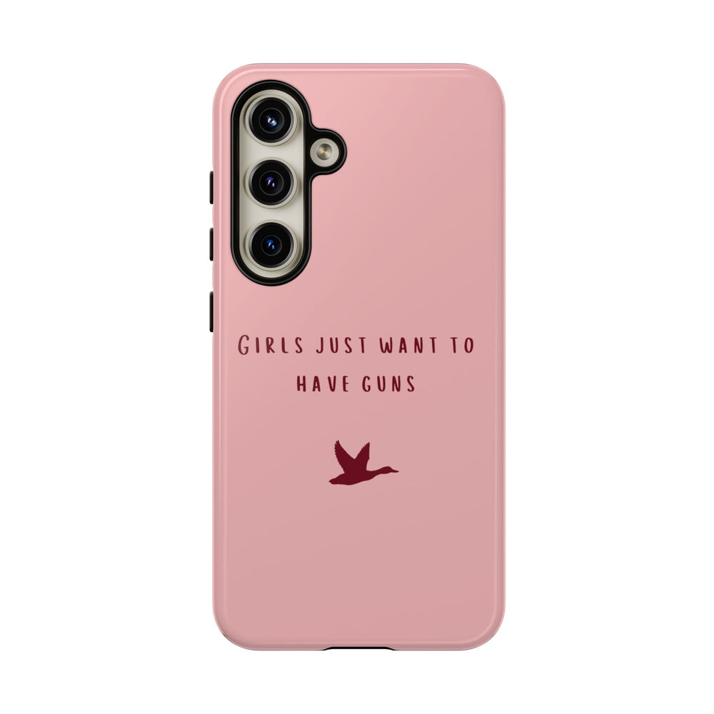 Pink & Burgundy 'Girls Just Want To Have Guns' Case (Mallard)