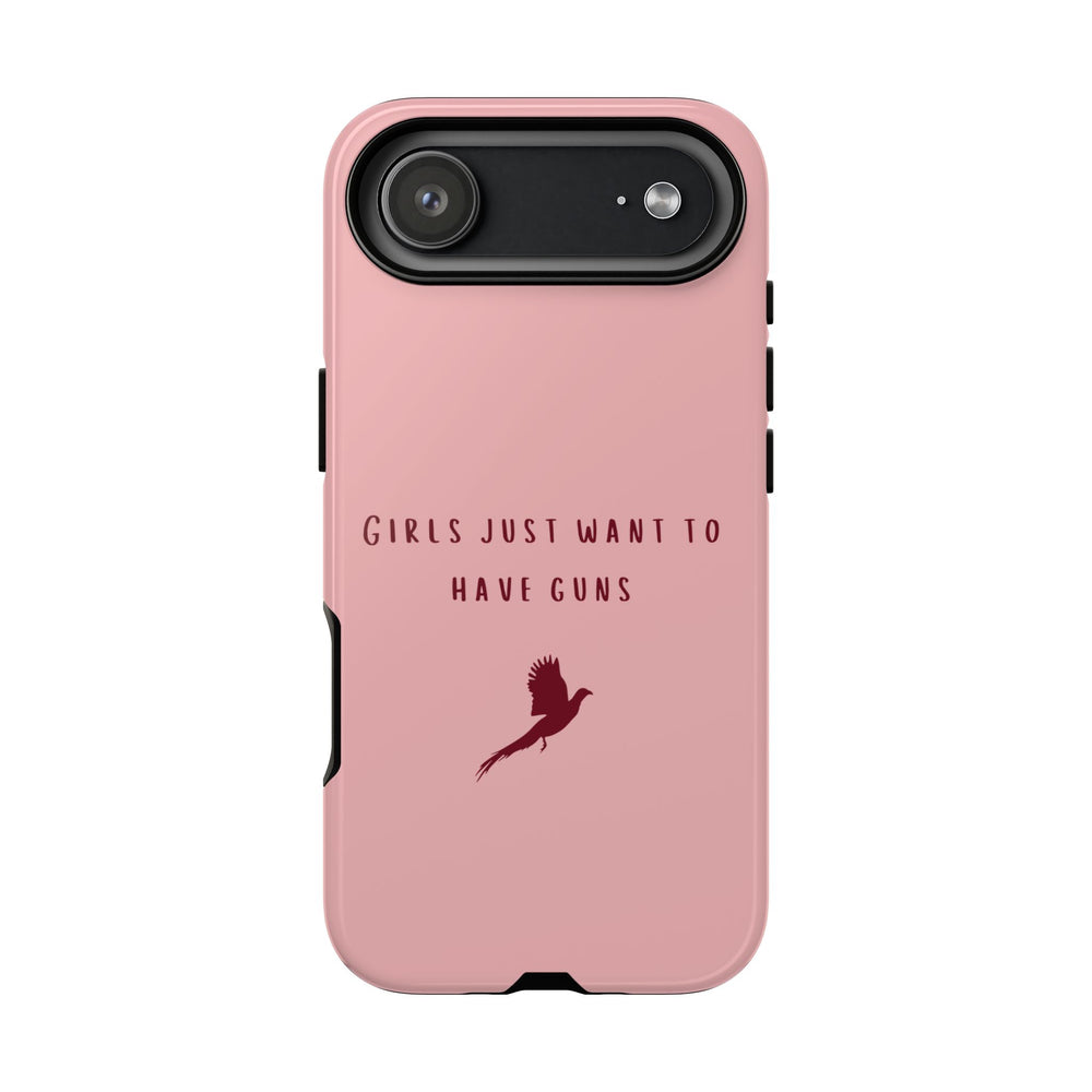 Pink & Burgundy 'Girls Just Want To Have Guns' Case (Pheasant)