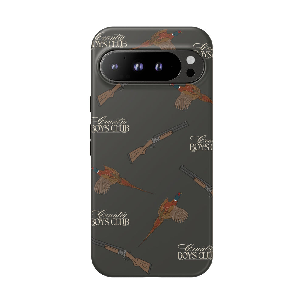 Charcoal 'Boys Pheasants & Shotguns' Case  | CBC x Country Cases
