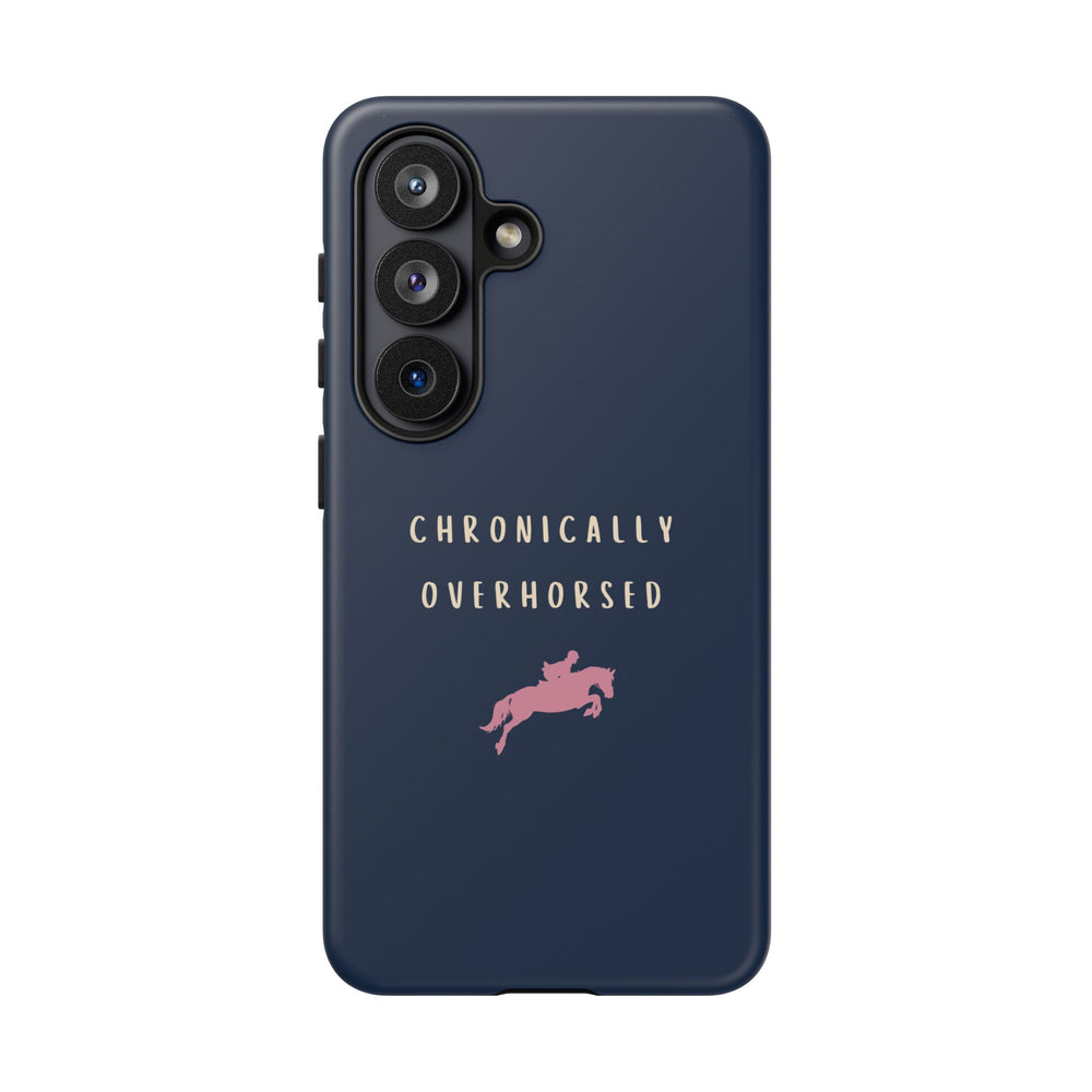 Navy & Pink "Chronically Overhorsed" Case
