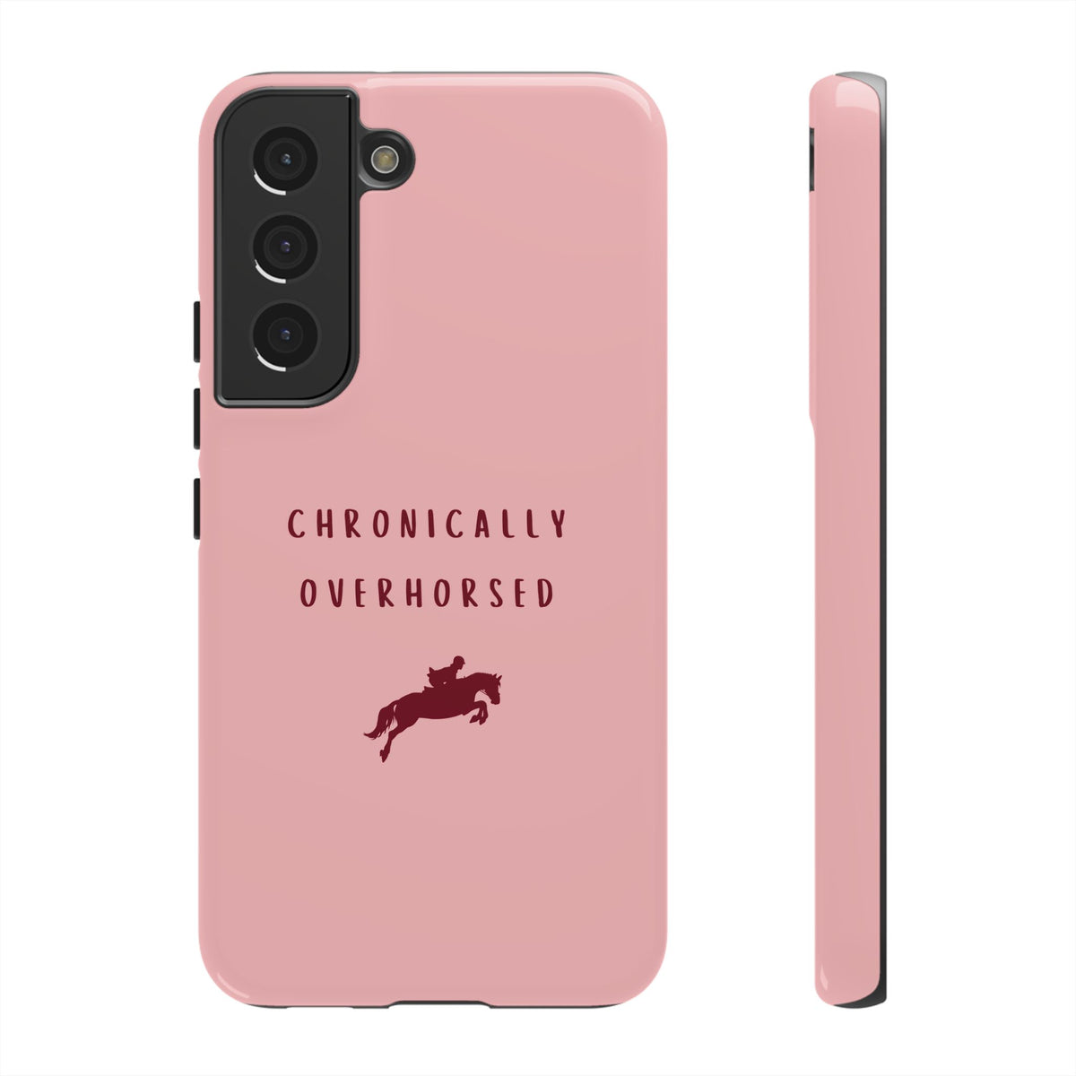 Pink & Burgundy "Chronically Overhorsed" Case