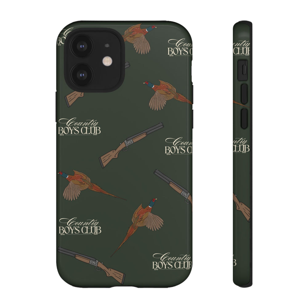 Field Green 'Boys Pheasants & Shotguns' Case  | CBC x Country Cases