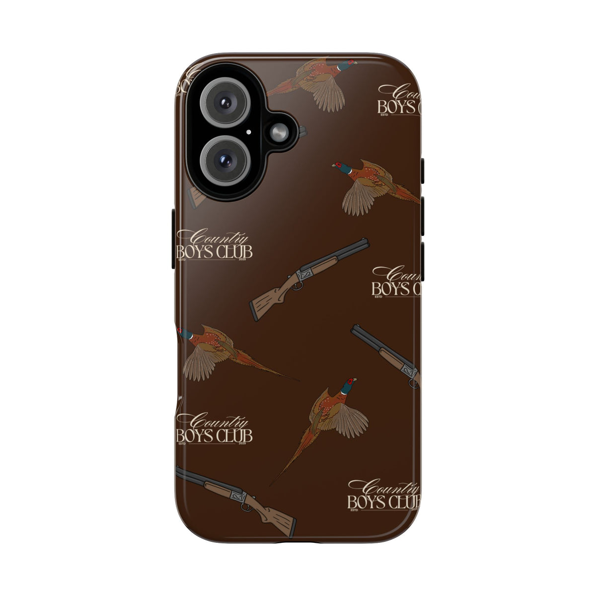 Chestnut Brown 'Boys Pheasants & Shotguns' Case  | CBC x Country Cases
