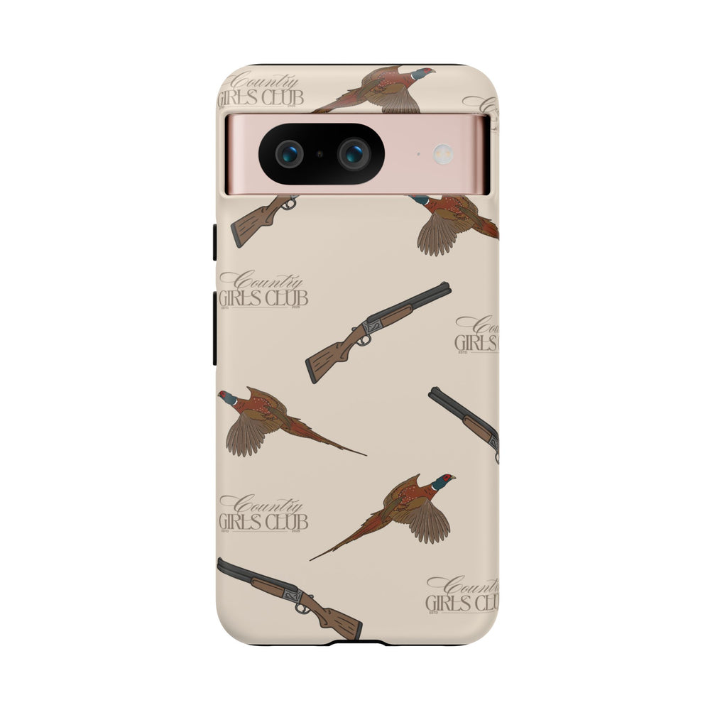 Beige 'Girls Pheasants & Shotguns' Case  | CGC x Country Cases