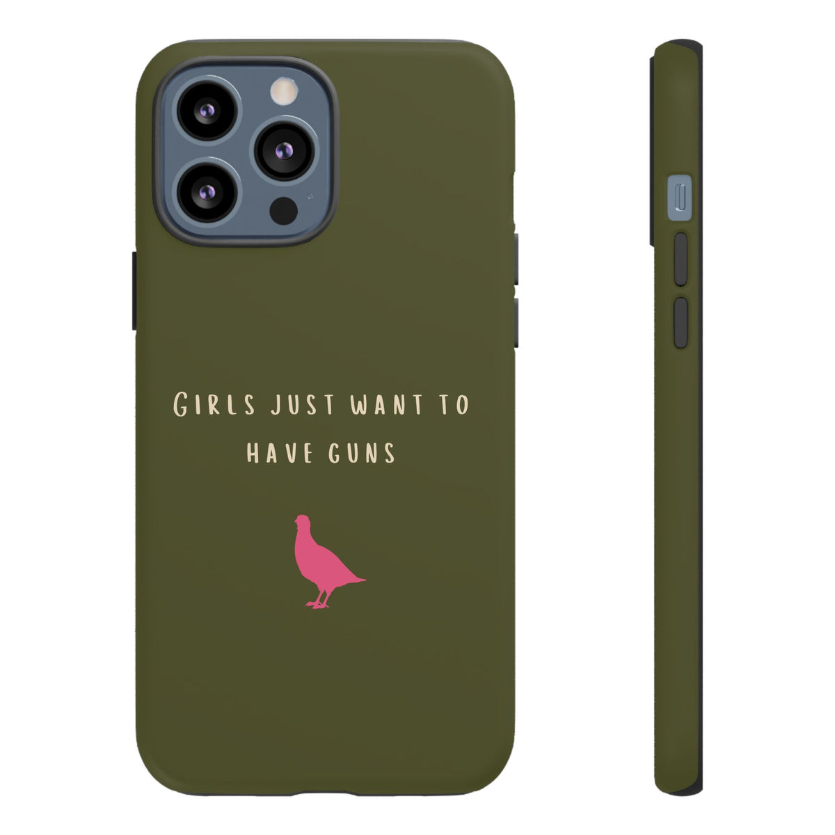Green & Pink 'Girls Just Want To Have Guns' Case (Partridge)
