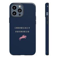 Navy & Pink "Chronically Overhorsed" Case