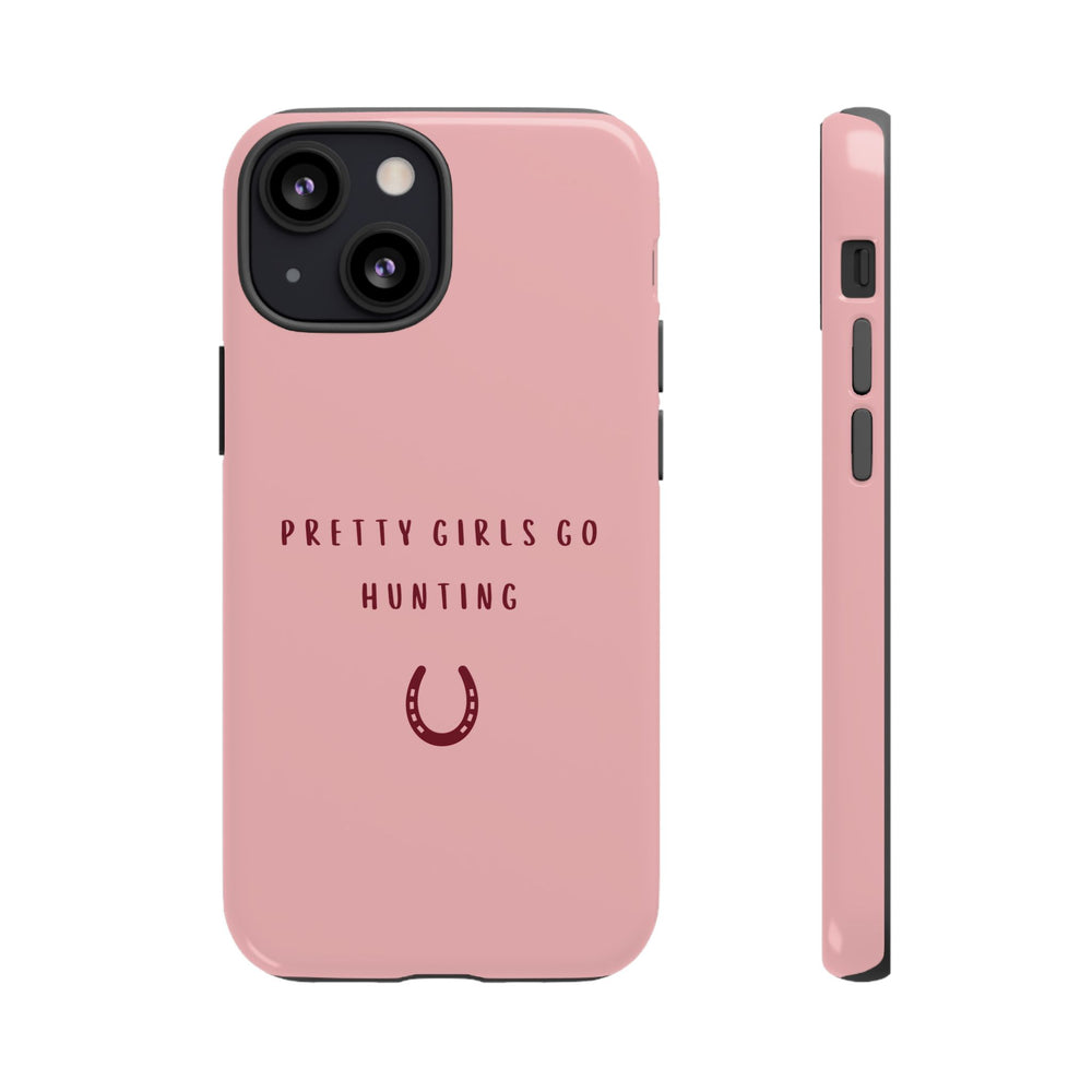 Pink & Burgundy 'Pretty Girls Go Hunting' (Horse Shoe)