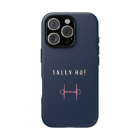 Navy & Pink 'Tally Ho!' (Snaffle)
