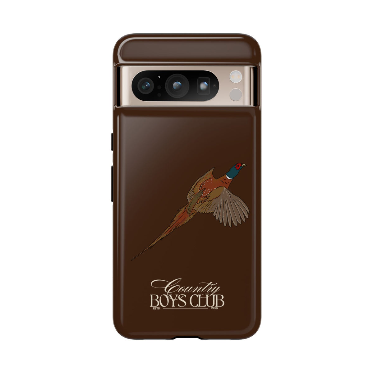 Chestnut Brown 'Country Boys Club Pheasant' Case  | CBC x Country Cases