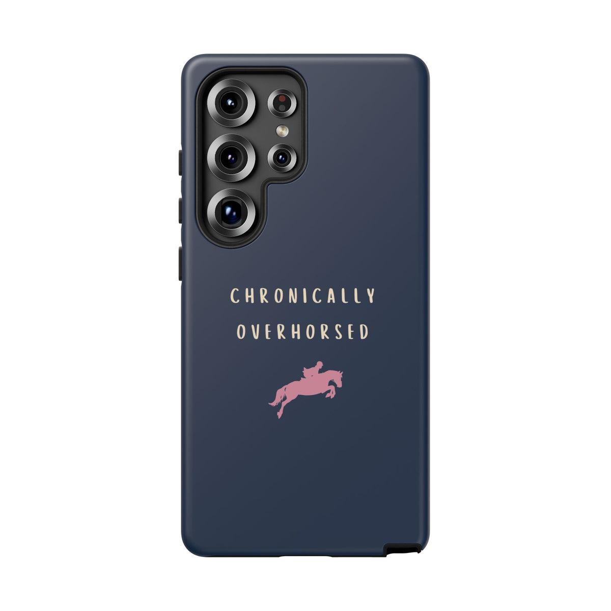 Navy & Pink "Chronically Overhorsed" Case