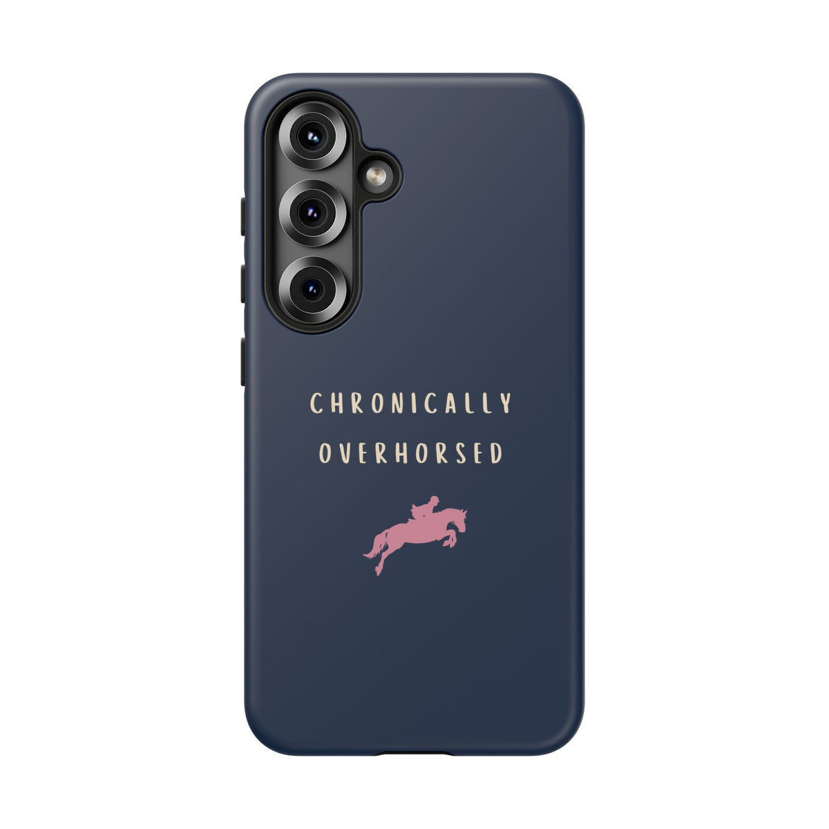 Navy & Pink "Chronically Overhorsed" Case