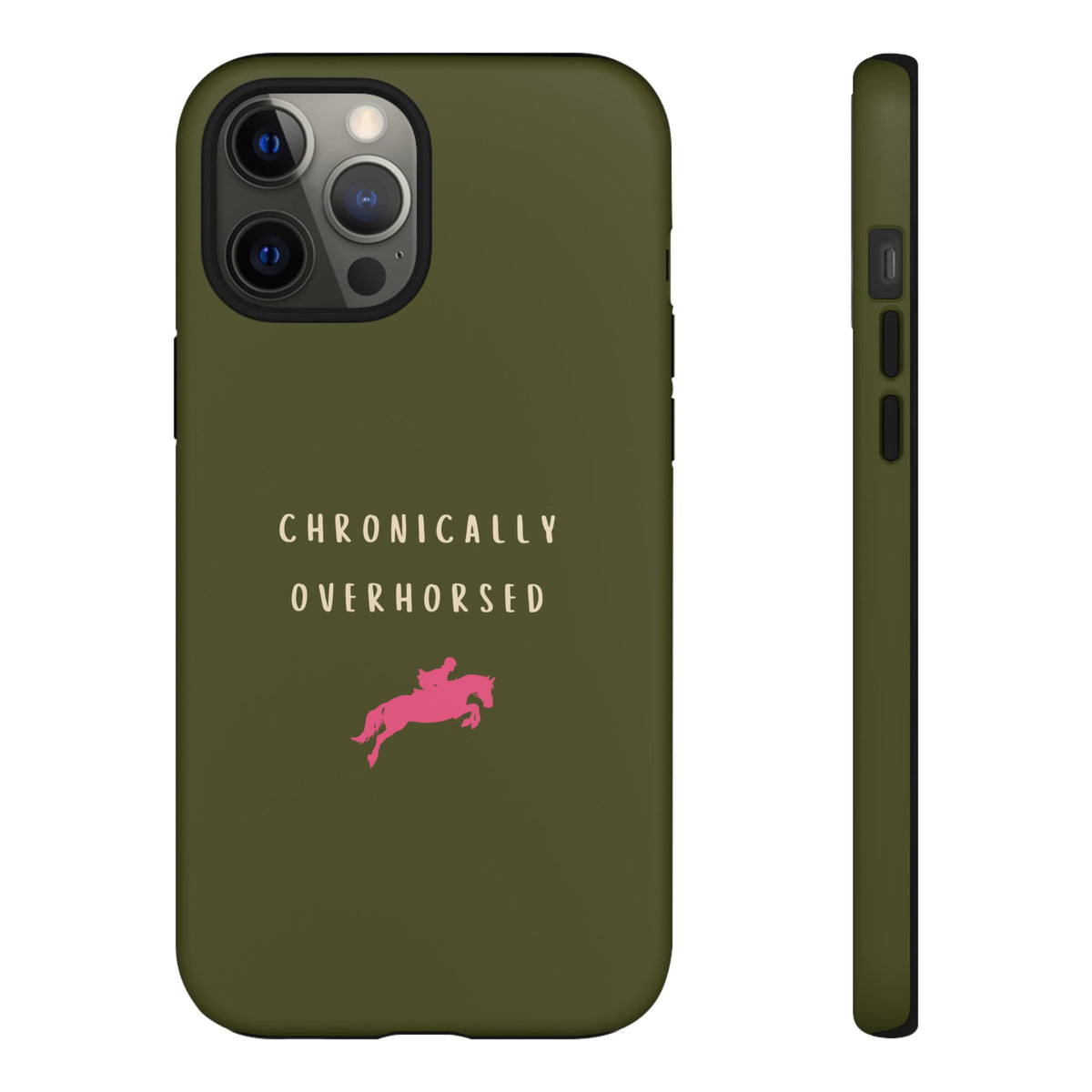 Green & Pink Chronically Overhorsed Case