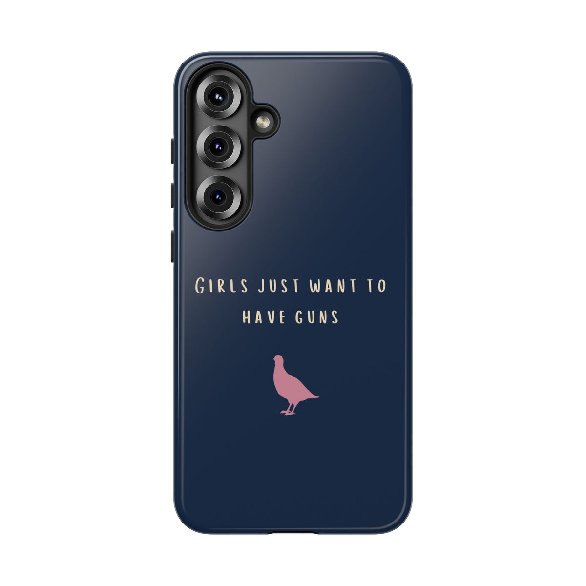 Navy & Pink 'Girls Just Want To Have Guns' Case (Partridge)