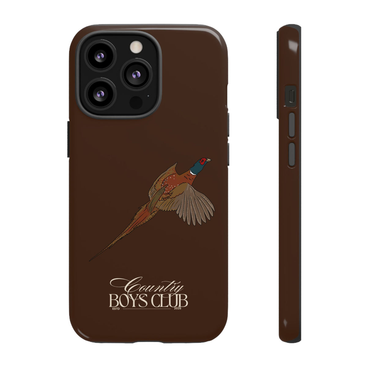 Chestnut Brown 'Country Boys Club Pheasant' Case  | CBC x Country Cases