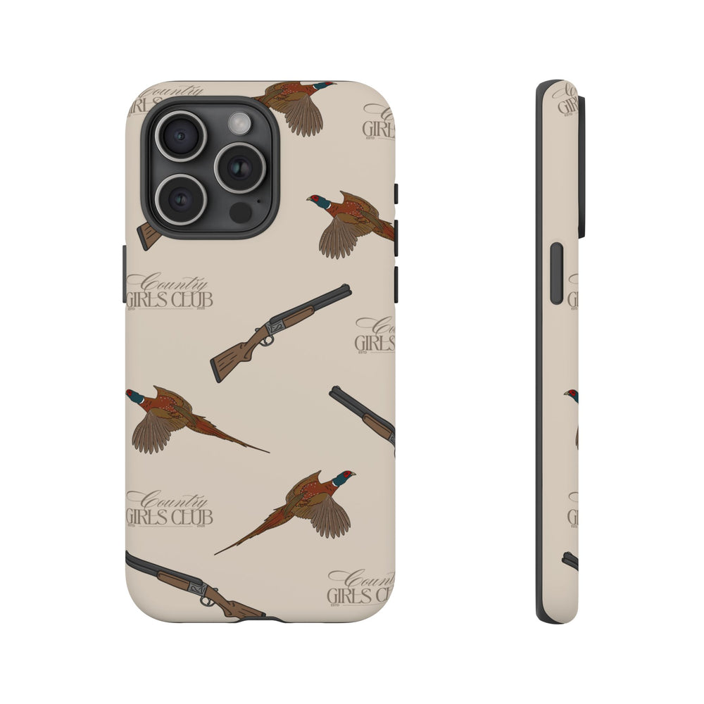 Beige 'Girls Pheasants & Shotguns' Case  | CGC x Country Cases