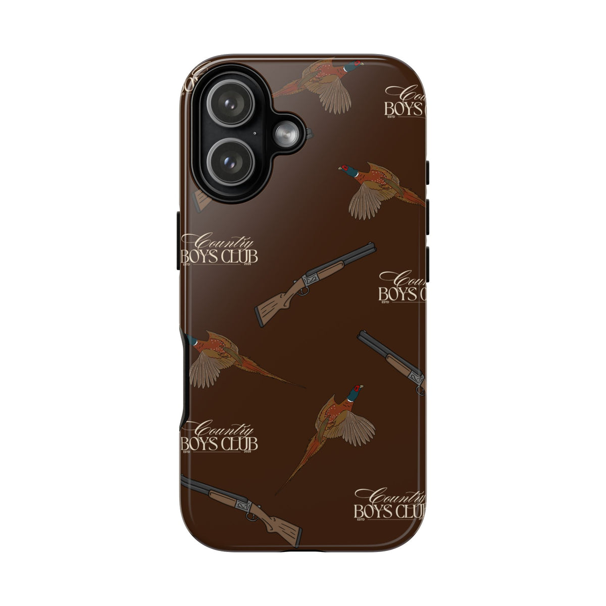 Chestnut Brown 'Boys Pheasants & Shotguns' Case  | CBC x Country Cases