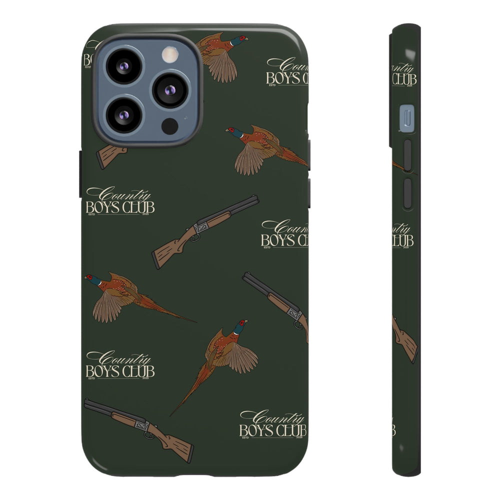 Field Green 'Boys Pheasants & Shotguns' Case  | CBC x Country Cases