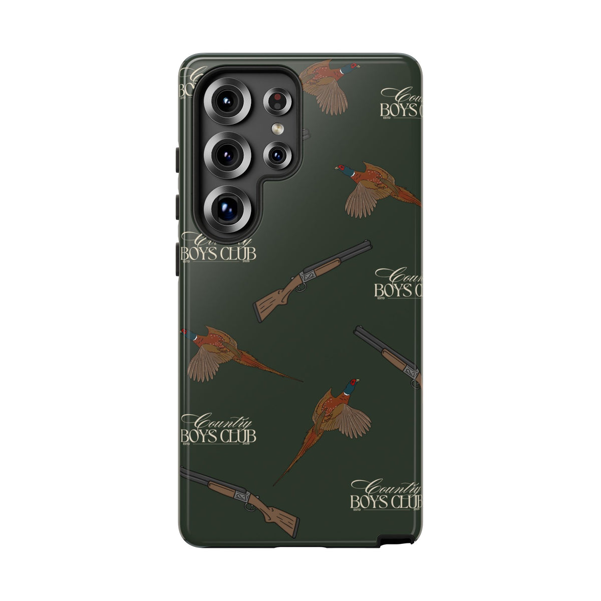 Field Green 'Boys Pheasants & Shotguns' Case  | CBC x Country Cases