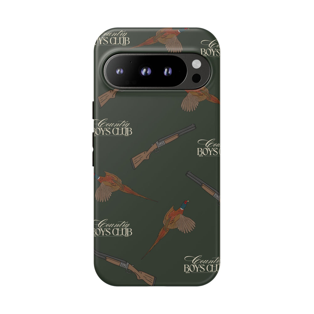 Field Green 'Boys Pheasants & Shotguns' Case  | CBC x Country Cases