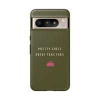 Green & Pink 'Pretty Girls Drive Tractors' Case