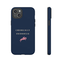 Navy & Pink "Chronically Overhorsed" Case