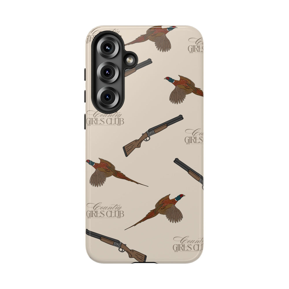 Beige 'Girls Pheasants & Shotguns' Case  | CGC x Country Cases