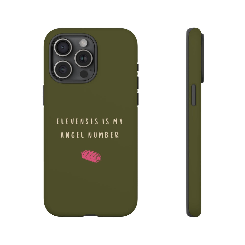 Green & Pink 'Elevenses Is My Angel Number' Case