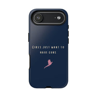 Navy & Pink 'Girls Just Want To Have Guns' Case (Pheasant)