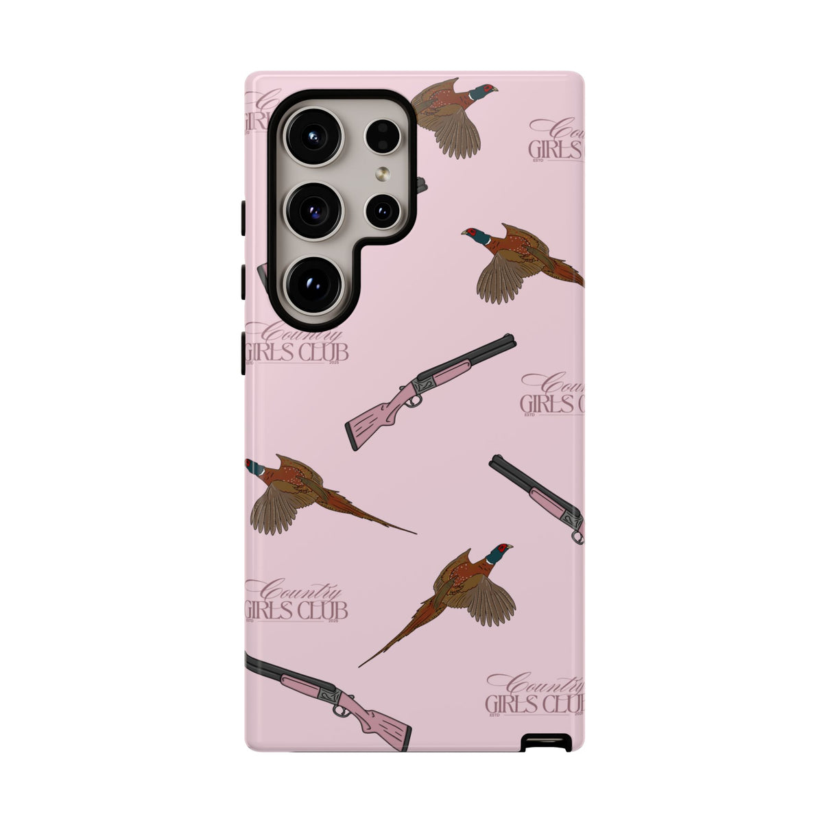 Pink 'Girls Pheasants & Shotguns' Case  | CGC x Country Cases