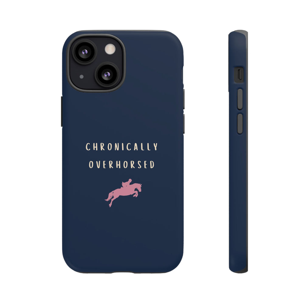 Navy & Pink "Chronically Overhorsed" Case
